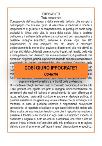 Cos&igrave; giur&ograve; Ippocrate?
