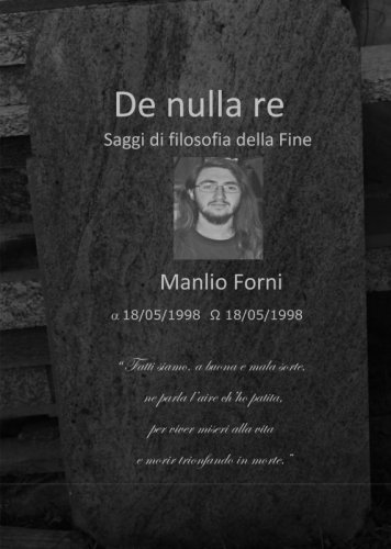De nulla re - Saggi di filosofia della Fine